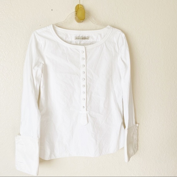 Authentic Balenciaga button down white shirt 36/S - Picture 2 of 10
